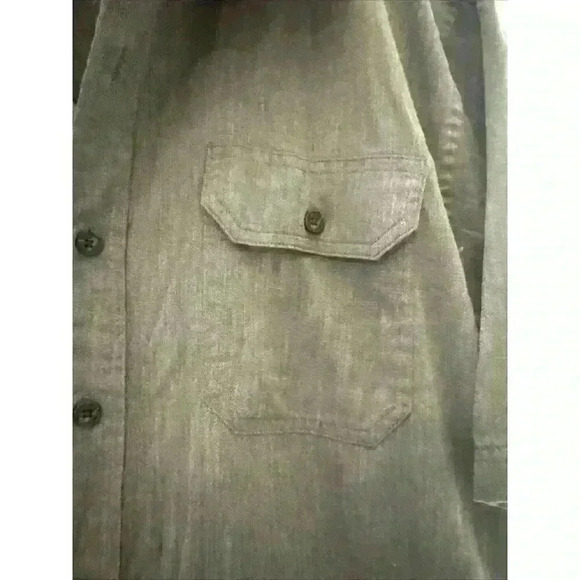 Wrangler Shirt Mens Size XL Grey Flex for Comfort Short Sleeve Button Up - Picture 5 of 7